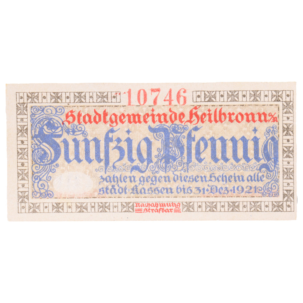 Geldschein, Deutschland, Breisach Stadt, 50 Pfennig, aigle, 1917, 1919-12-31