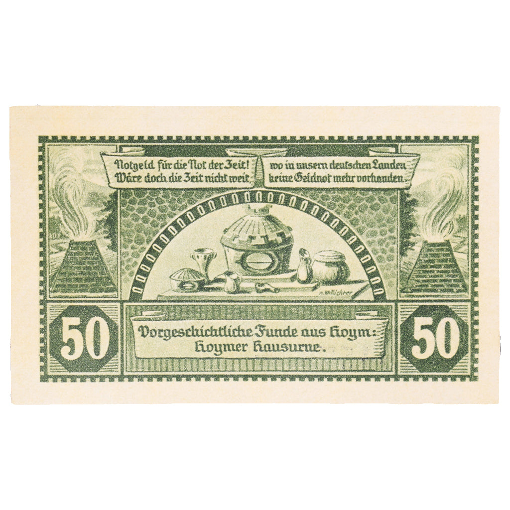 Banconote, Germania, Hoym, 50 Pfennig, paysage 2, 1921, 1921-05-17, SPL