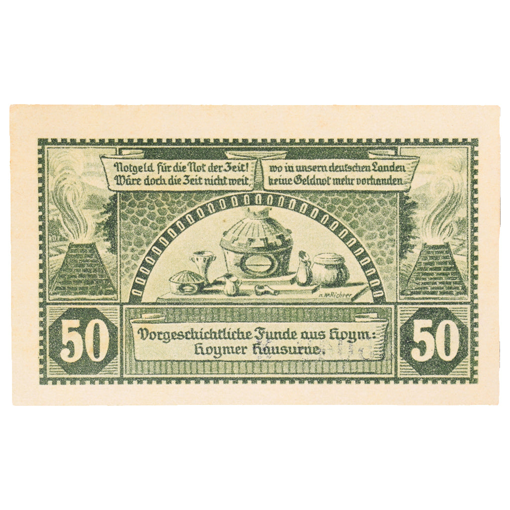 Banconote, Germania, Hoym, 50 Pfennig, paysage 4, 1921, 1921-05-17, SPL