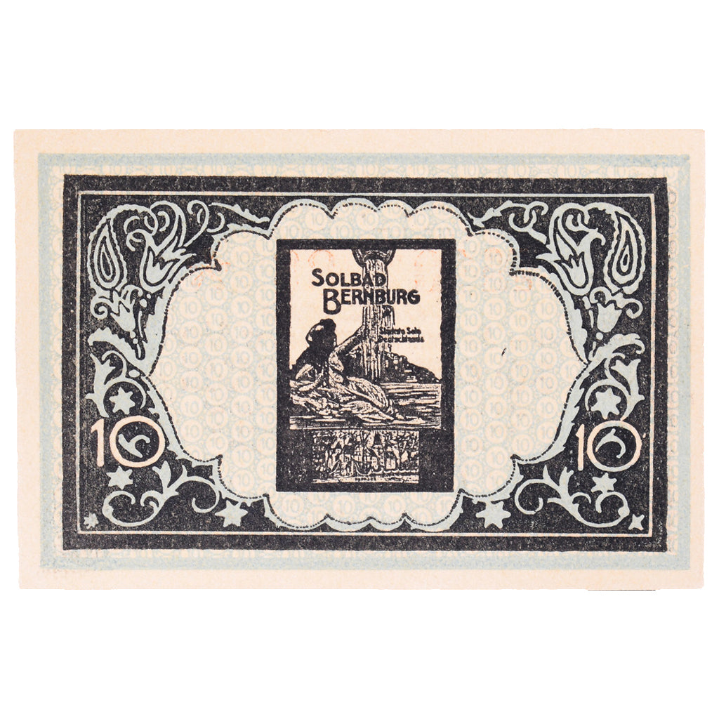 Banknot, Niemcy, Bernburg Stadt, 10 Pfennig, place, 1920, 1920-05-01