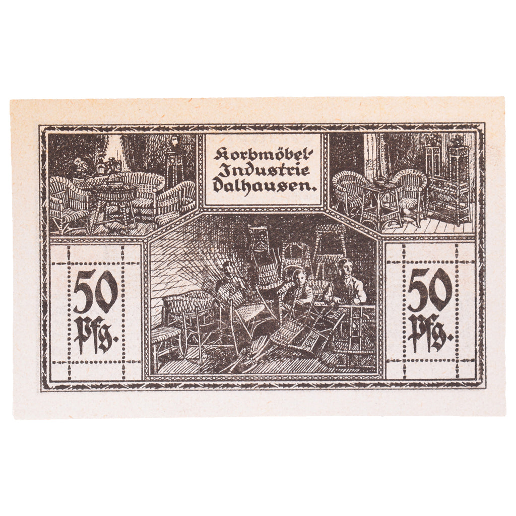 Banknot, Niemcy, Dalhausen Gemeinde, 50 Pfennig, personnage 1, 1922, 1922-03-01