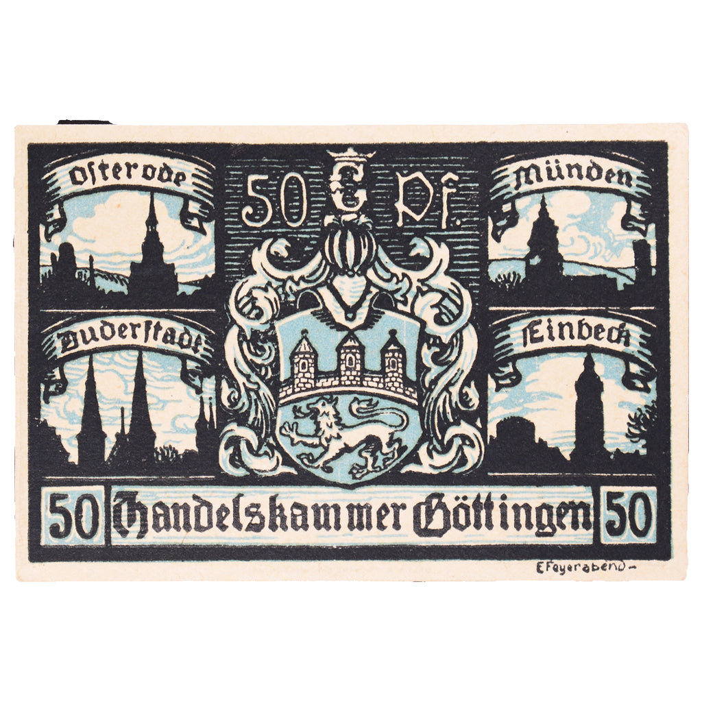 Banconote, Germania, Göttingen, 50 Pfennig, Ecusson, 1920, 1920-11-19, SPL