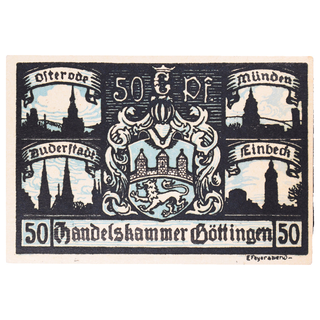 Banconote, Germania, Göttingen, 50 Pfennig, Ecusson, 1920, 1920-11-19, BB+