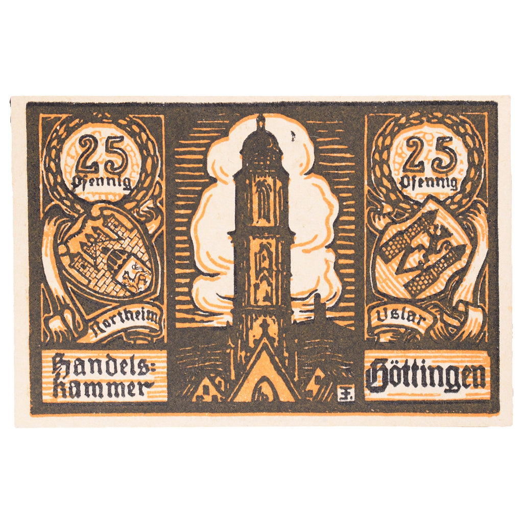 Banconote, Germania, Göttingen, 25 Pfennig, Ecusson, 1920, 1920-11-19, BB+