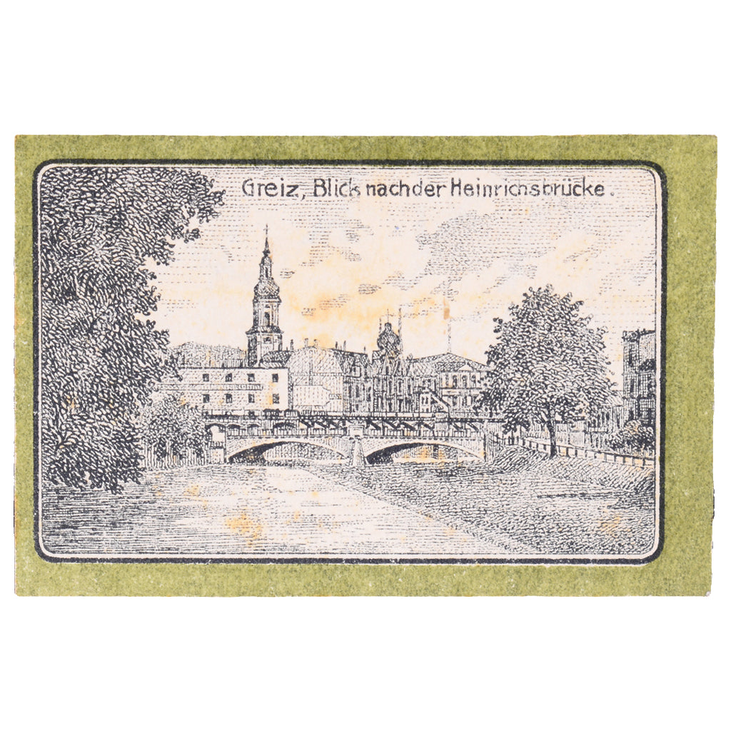 Billete, Alemania, Greiz, Bank für Handel und Industrie, 25 Pfennig, paysage 1