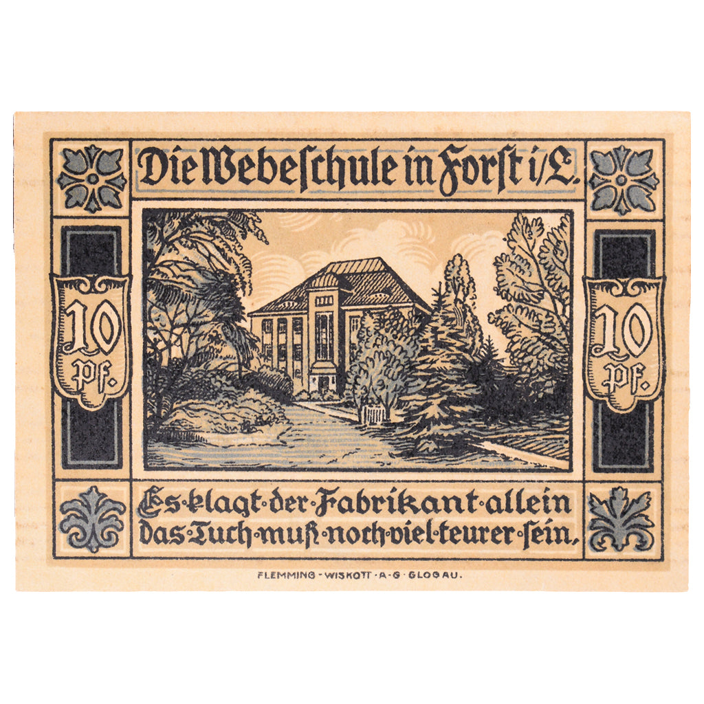 Geldschein, Deutschland, forst, 10 Pfennig, ecole, 1921, 1921-07-01, VZ+