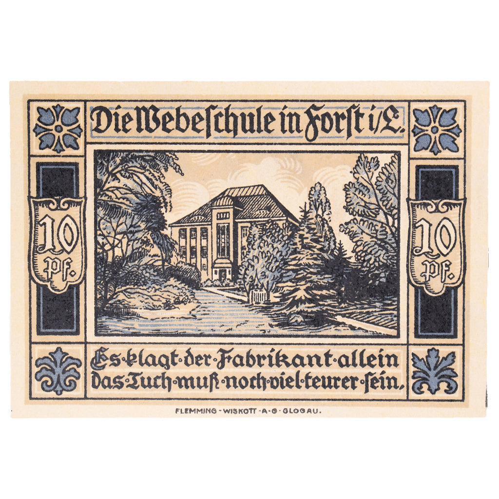 Geldschein, Deutschland, forst, 10 Pfennig, école 1, 1921, 1921-07-01, VZ+
