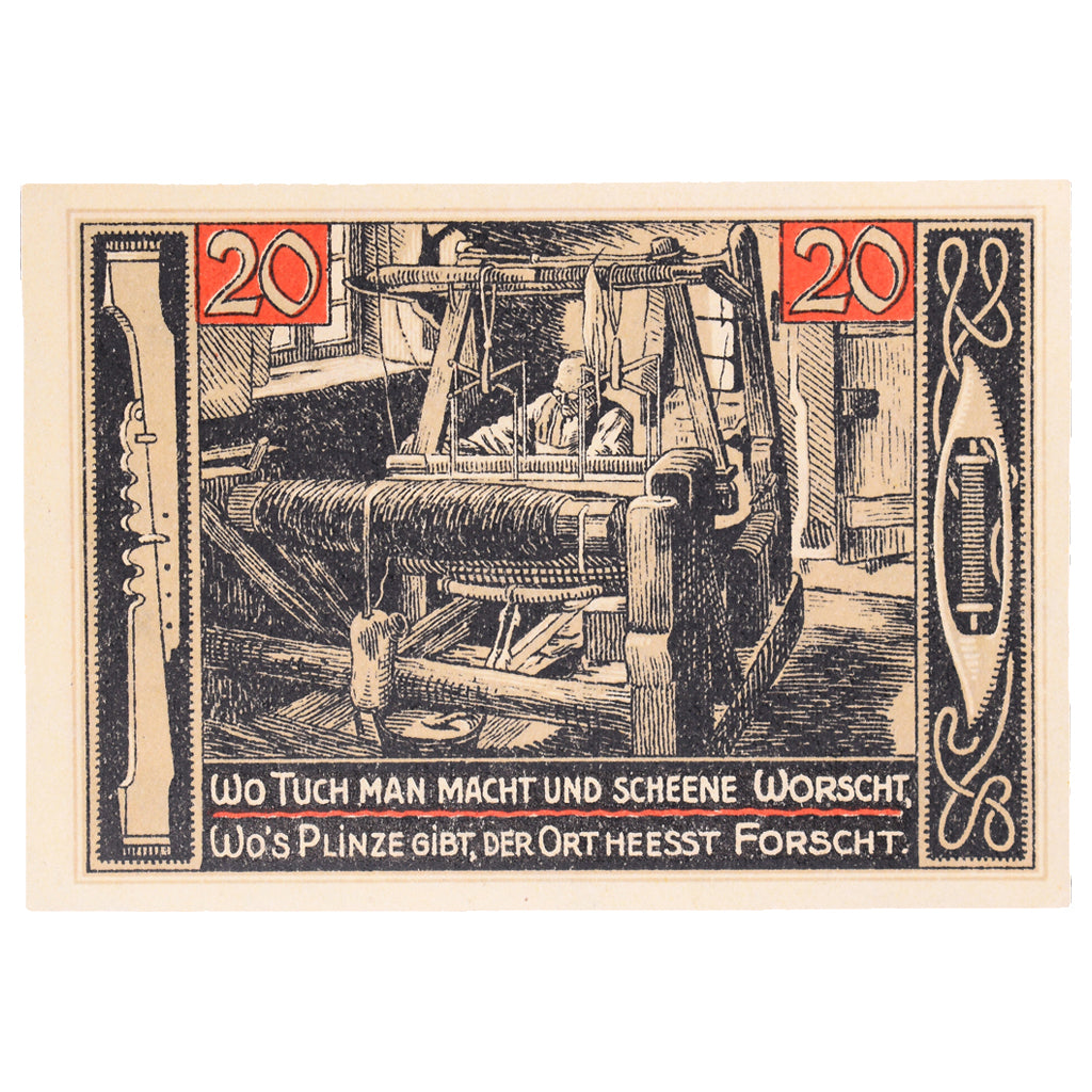 Banconote, Germania, forst, 20 Pfennig, personnage, 1921, 1921-07-01, SPL
