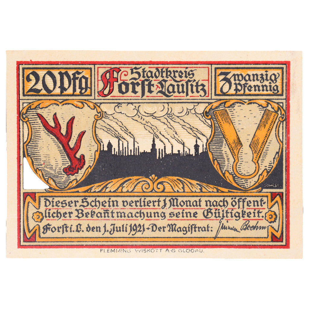 Banknote, Germany, forst, 20 Pfennig, personnage 2, 1921, 1921-07-01