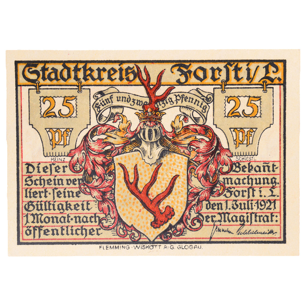 Banconote, Germania, forst, 25 Pfennig, tour 2, 1921, 1921-07-01, SPL