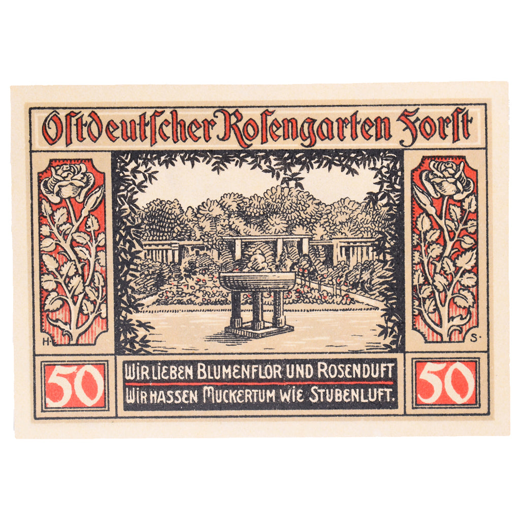 Banconote, Germania, forst, 50 Pfennig, fontaine, 1921, 1921-07-01, SPL