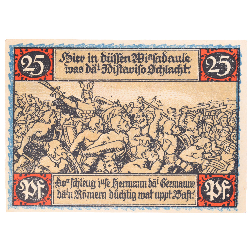 Banknot, Niemcy, Eisbergen, 25 Pfennig, personnage, 1921, UNC(60-62), Mehl:317.1
