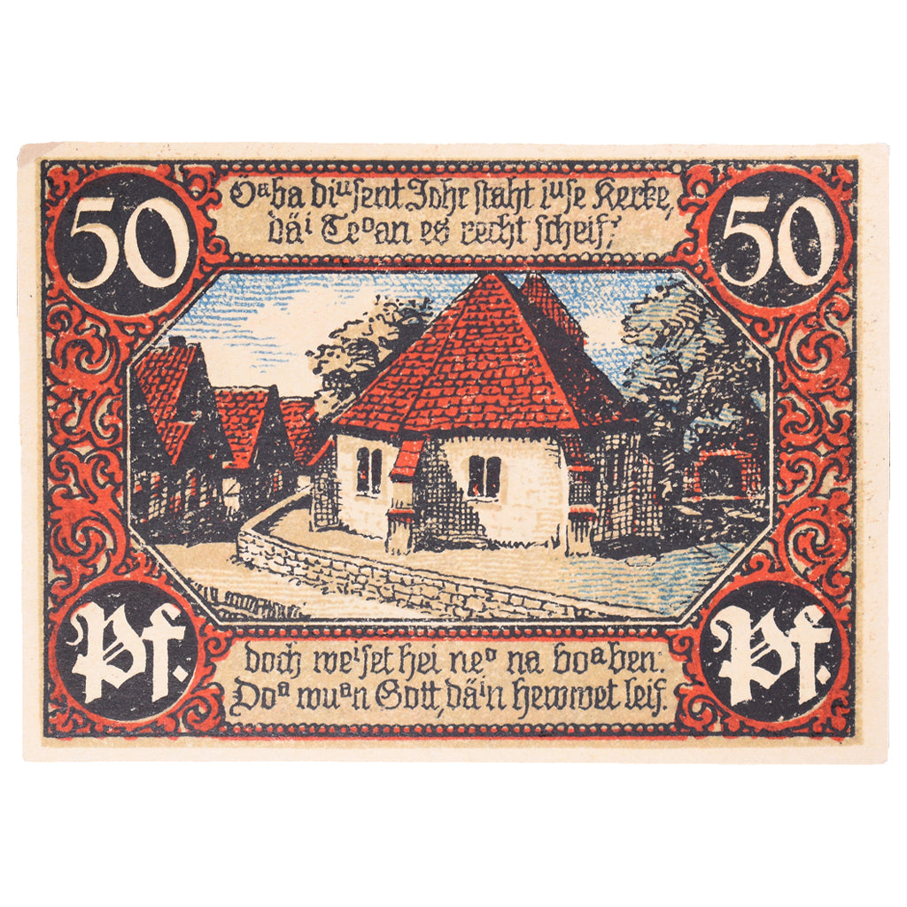 Geldschein, Deutschland, Eisbergen, 50 Pfennig, personnage, 1921, VZ+