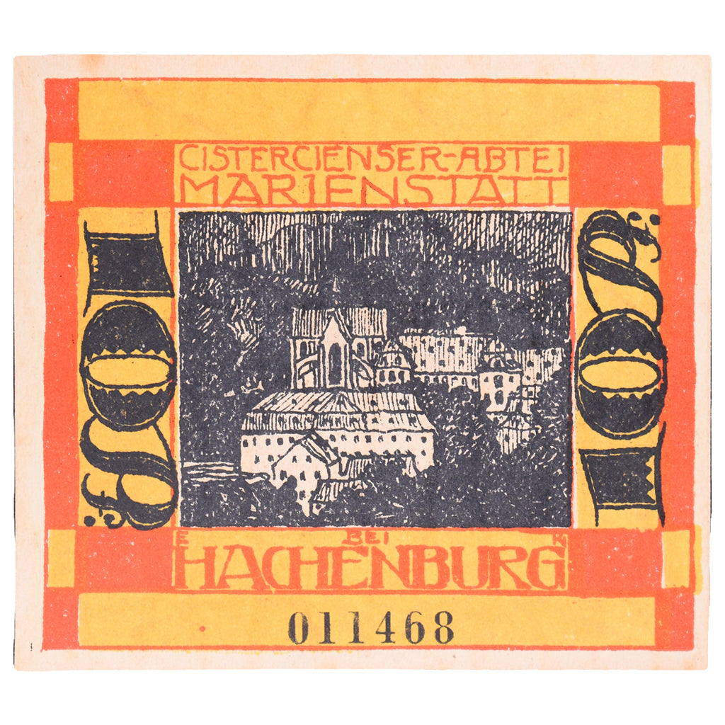 Banconote, Germania, Hachenburg, 10 Pfennig, paysage, 1921, 1921-06-01, SPL