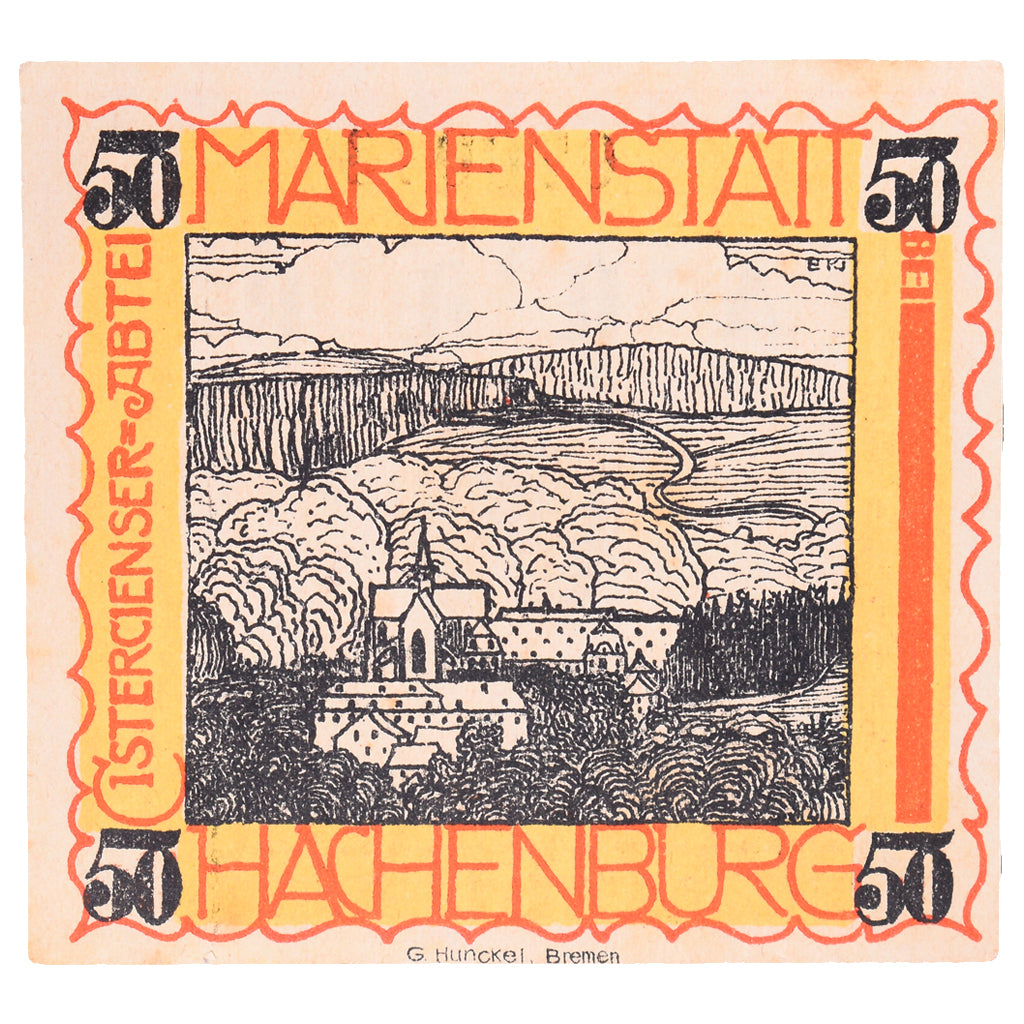 Banconote, Germania, Hachenburg, 50 Pfennig, Eglise 1, 1921, 1921-06-01, SPL
