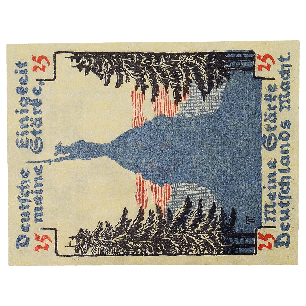 Geldschein, Deutschland, Detmold, 25 Pfennig, monument 1, 1920, VZ+, Mehl:268.1b