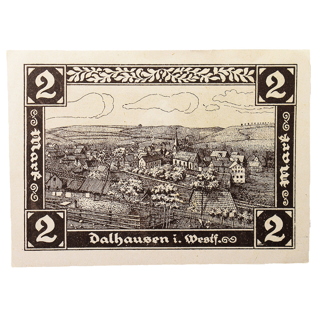 Banconote, Germania, Dalhausen, 2 Mark, paysage 1, 1921, 1921-11-05, SPL