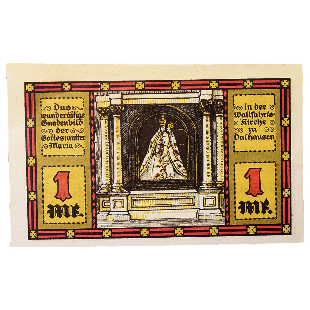 Banconote, Germania, Dalhausen, 1 Mark, personnage 1, 1921, 1921-11-05, SPL
