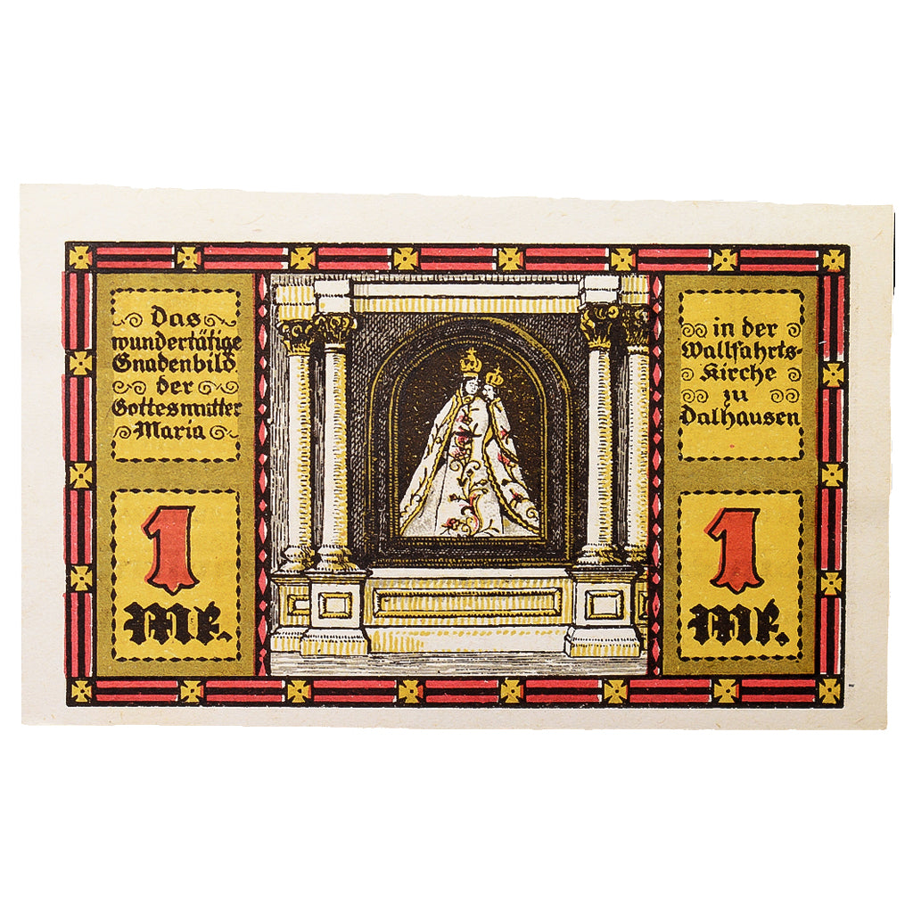 Geldschein, Deutschland, Dalhausen, 1 Mark, personnage 2, 1921, 1921-11-05, VZ+