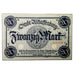 Geldschein, Deutschland, Aschaffenburg Stadt, 20 Mark, paysage 1, VZ