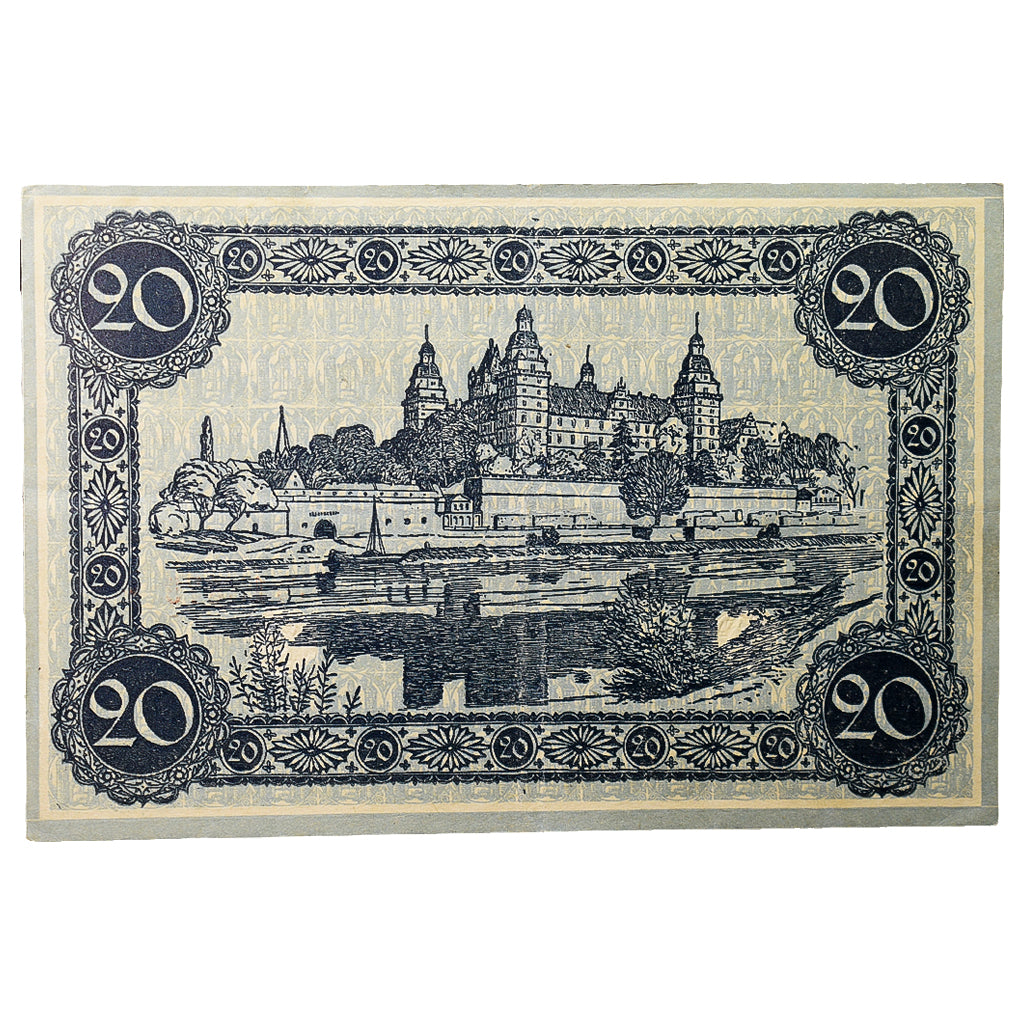 Geldschein, Deutschland, Aschaffenburg Stadt, 20 Mark, paysage 1, VZ