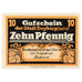Geldschein, Deutschland, Freyburg a. Unstrut Stadt, 10 Pfennig, Eglise, 1920