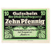 Banknot, Niemcy, Freyburg a. Unstrut Stadt, 10 Pfennig, Eglise 1, 1920