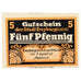 Banconote, Germania, Freyburg a. Unstrut Stadt, 5 Pfennig, Eglise, 1920