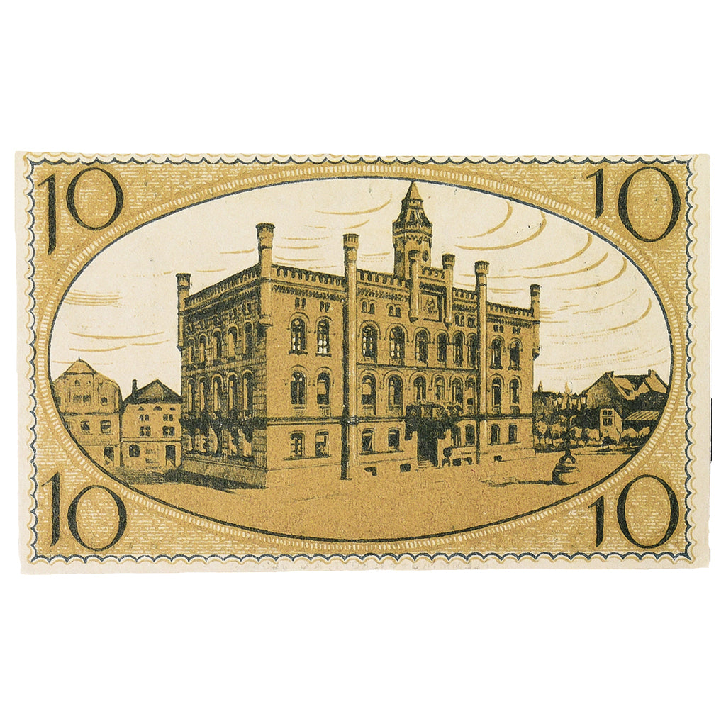Geldschein, Deutschland, Fraustadt Stadt, 10 Pfennig, Batiment, VZ, Mehl:F18.9