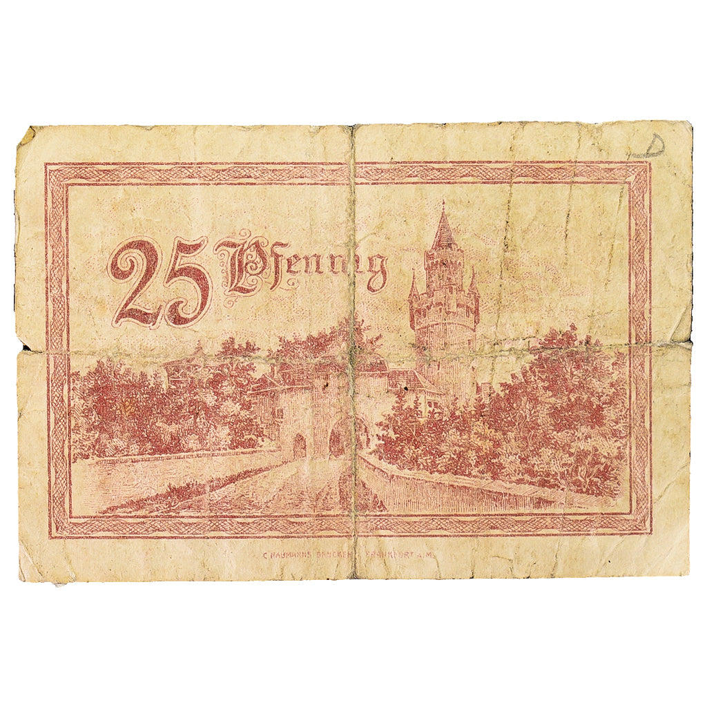Geldschein, Deutschland, Friedberg, 25 Pfennig, château, 1920, 1920-12-01, S+