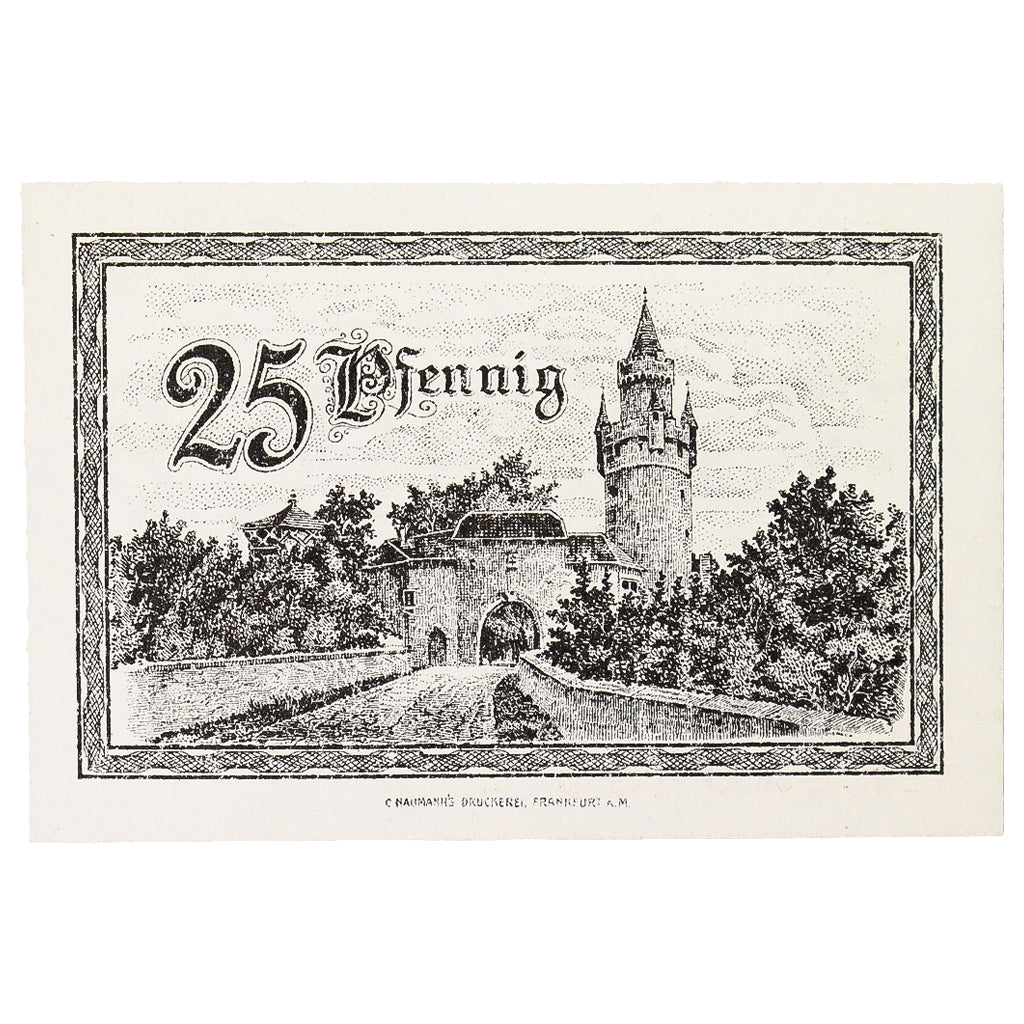 Banconote, Germania, Friedberg, 25 Pfennig, chateau 1, 1920, 1920-12-01, SPL