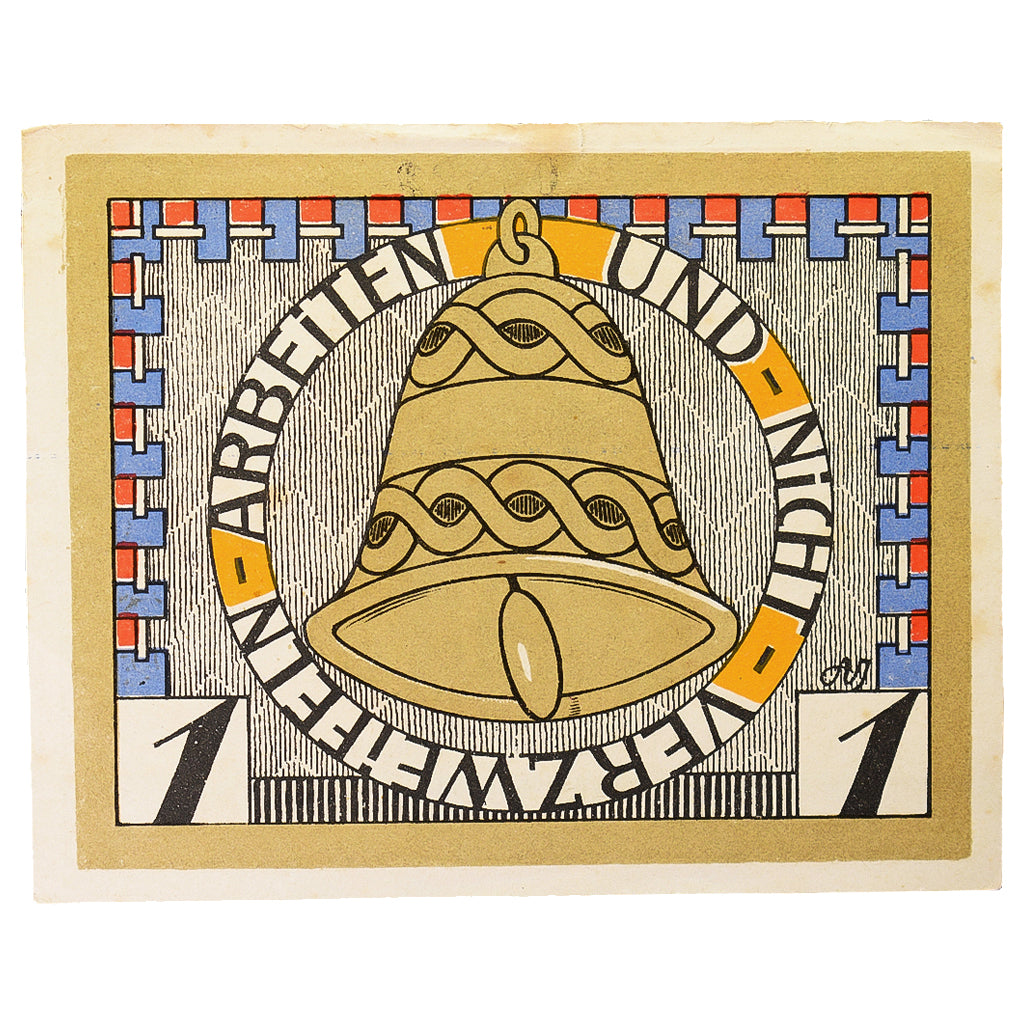 Banconote, Germania, Augustenburg Stadt, 1 Mark, Eglise, 1920, 1921-10-15, SPL