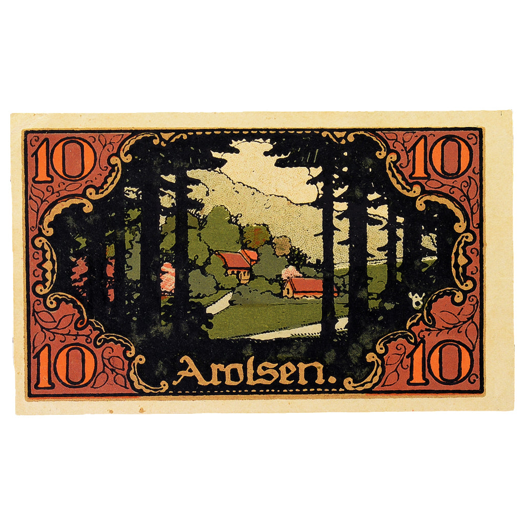 Banconote, Germania, Arolsen, 10 Pfennig, Foret, 1921, 1921-06-01, SPL