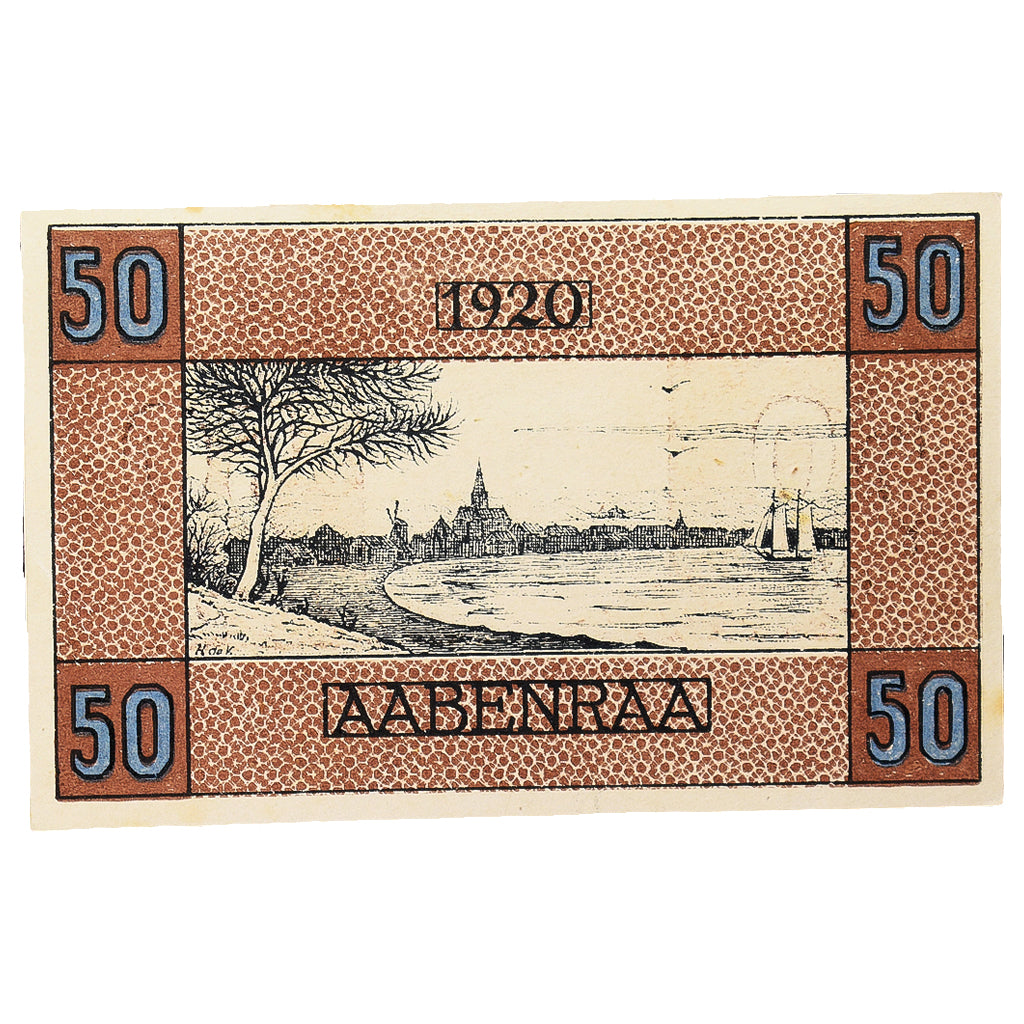 Banconote, Germania, Apenrade Stadt, 50 Pfennig, poisson, 1920, SPL-, Mehl:21.1