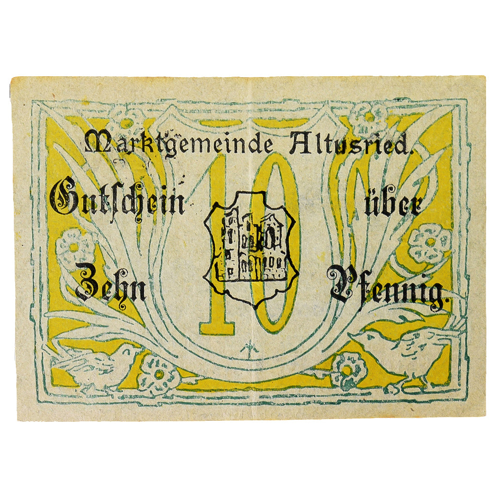 Banknot, Niemcy, Altusried Marktgemeinde, 10 Pfennig, village, 1920, 1920-12-31