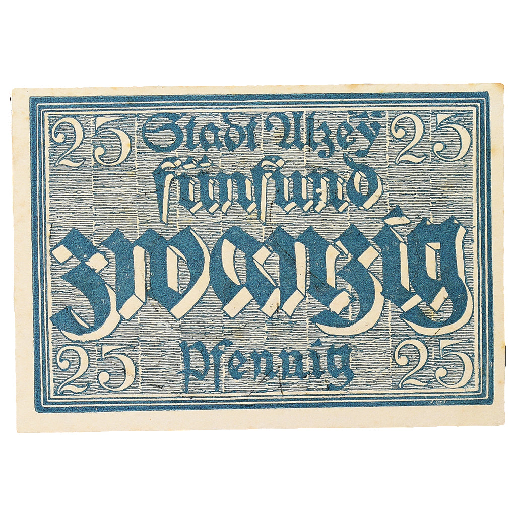 Banconote, Germania, alzey stadt, 25 Pfennig, valeur faciale, 1921, 1921-02-01