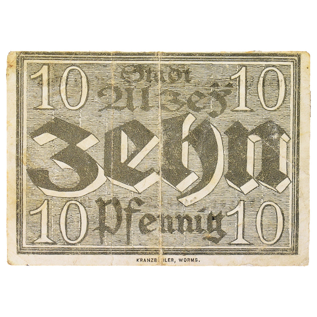 Banknot, Niemcy, alzey stadt, 10 Pfennig, valeur faciale, 1921, 1921-02-01