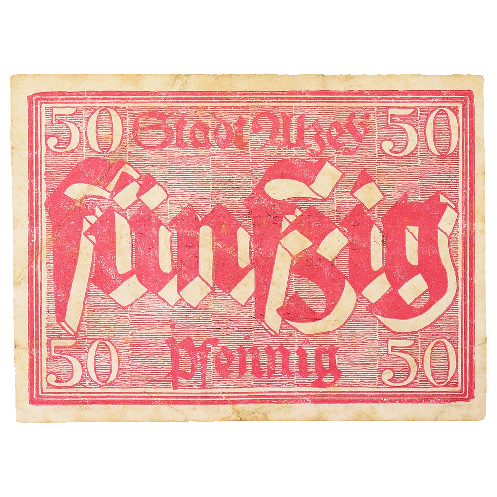 Banconote, Germania, alzey stadt, 50 Pfennig, valeur faciale, 1921, 1921-02-01