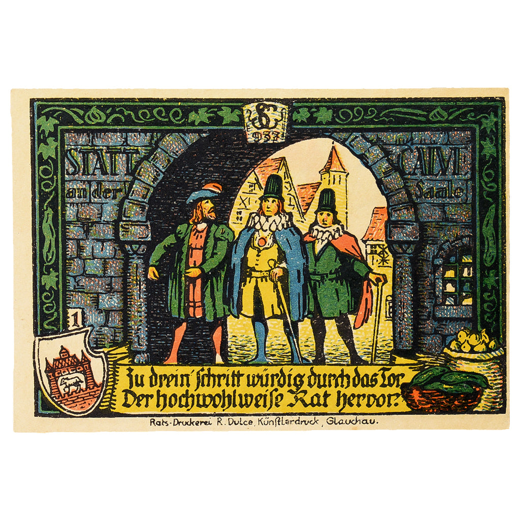 Banknot, Niemcy, Calbe a.d. Saale Stadt, 50 Pfennig, personnage, 1917