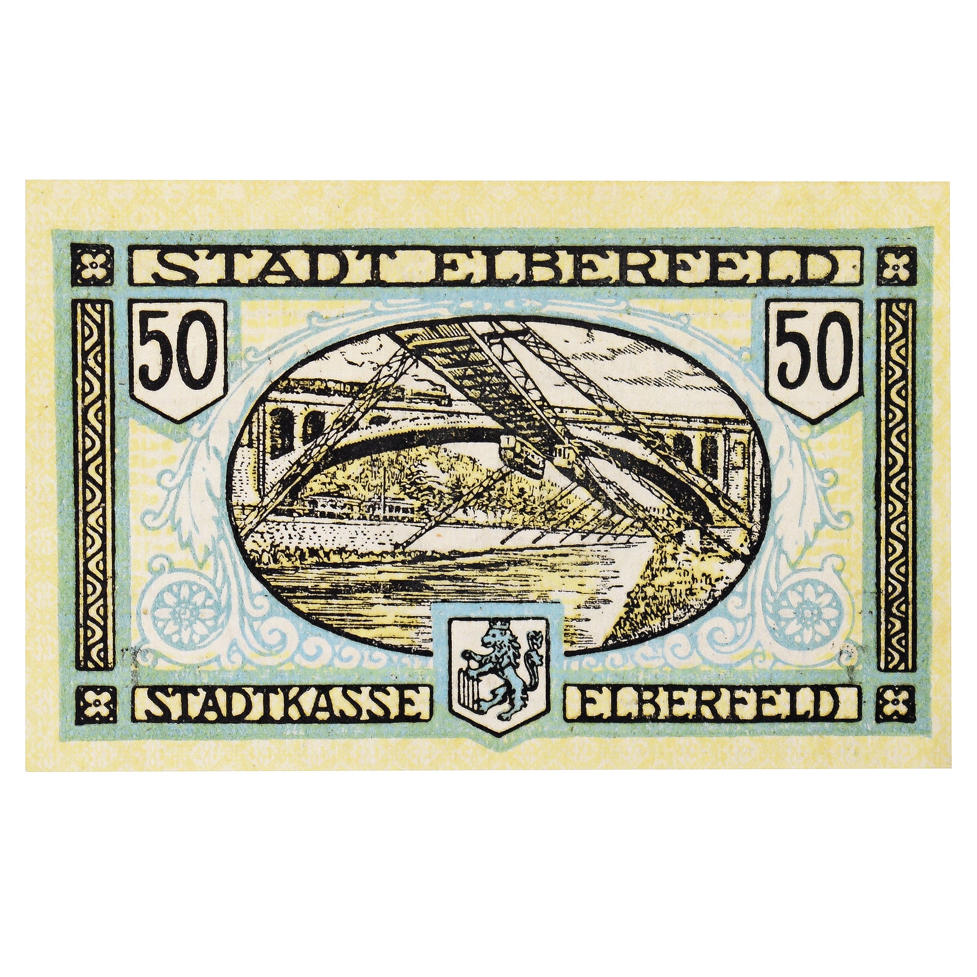 Geldschein, Deutschland, Elberfeld Stadt, 50 Pfennig, pont, 1919, 1919-12-10