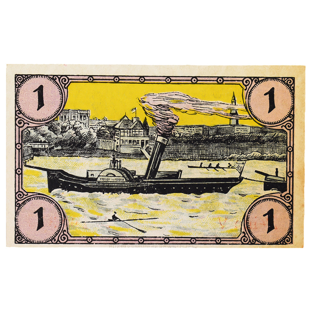 Banconote, Germania, Glogau Stadt, 1 Pfennig, bateau 1, 1920, 1920-12-31, SPL