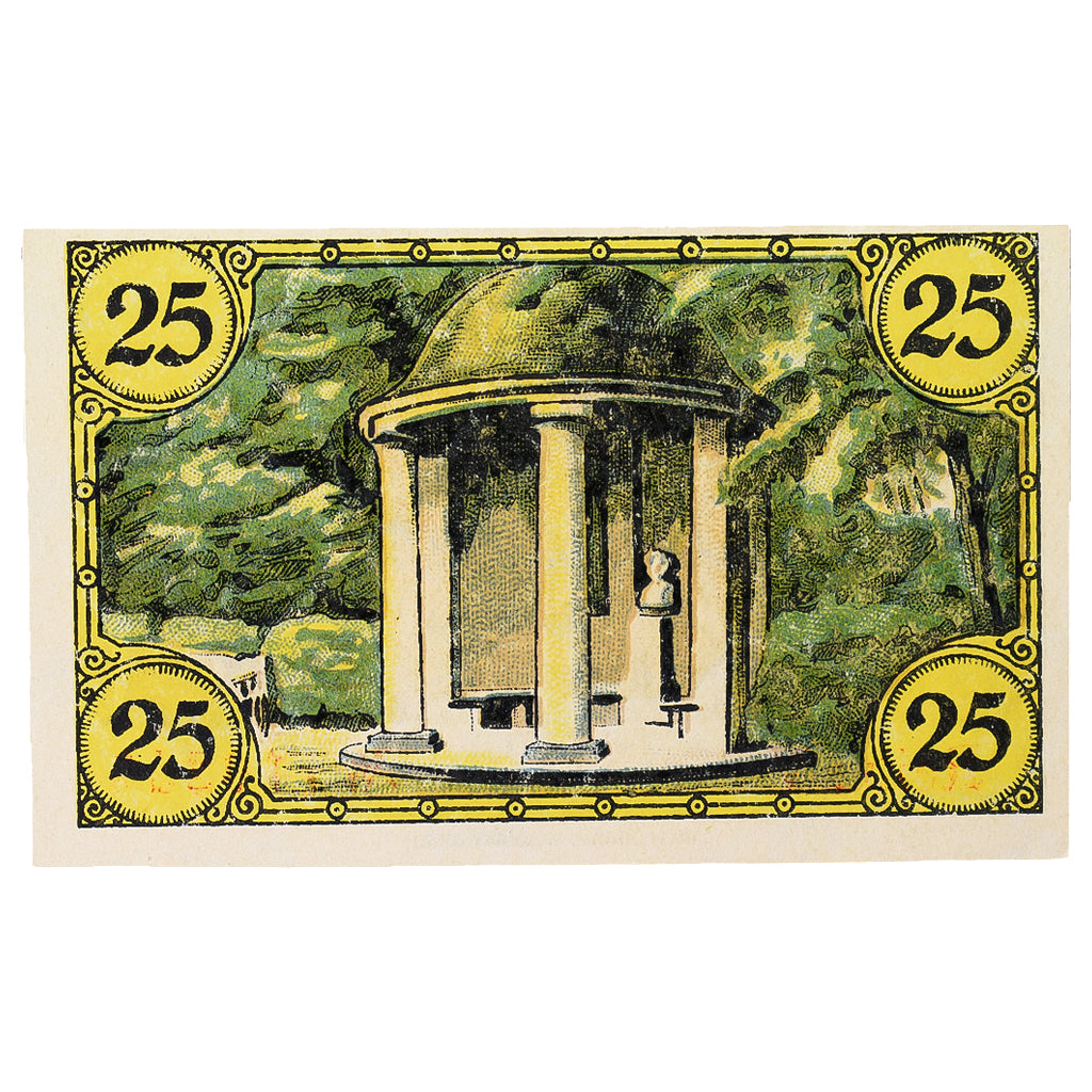 Banconote, Germania, Glogau Stadt, 25 Pfennig, Monument, 1920, 1920-12-31, SPL