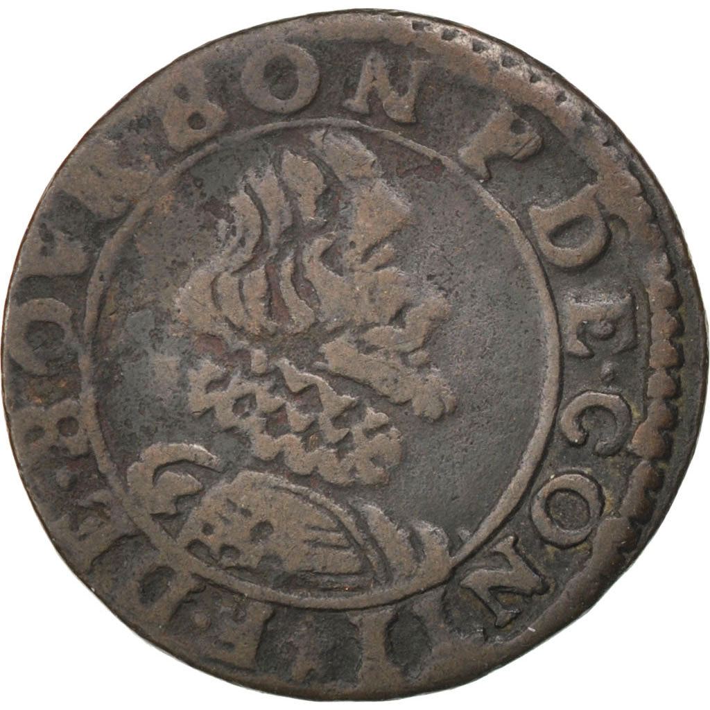 Régions françaises, CHÂTEAU-REGNAULT, 2 Deniers, Tournois, Cuivre, TTB