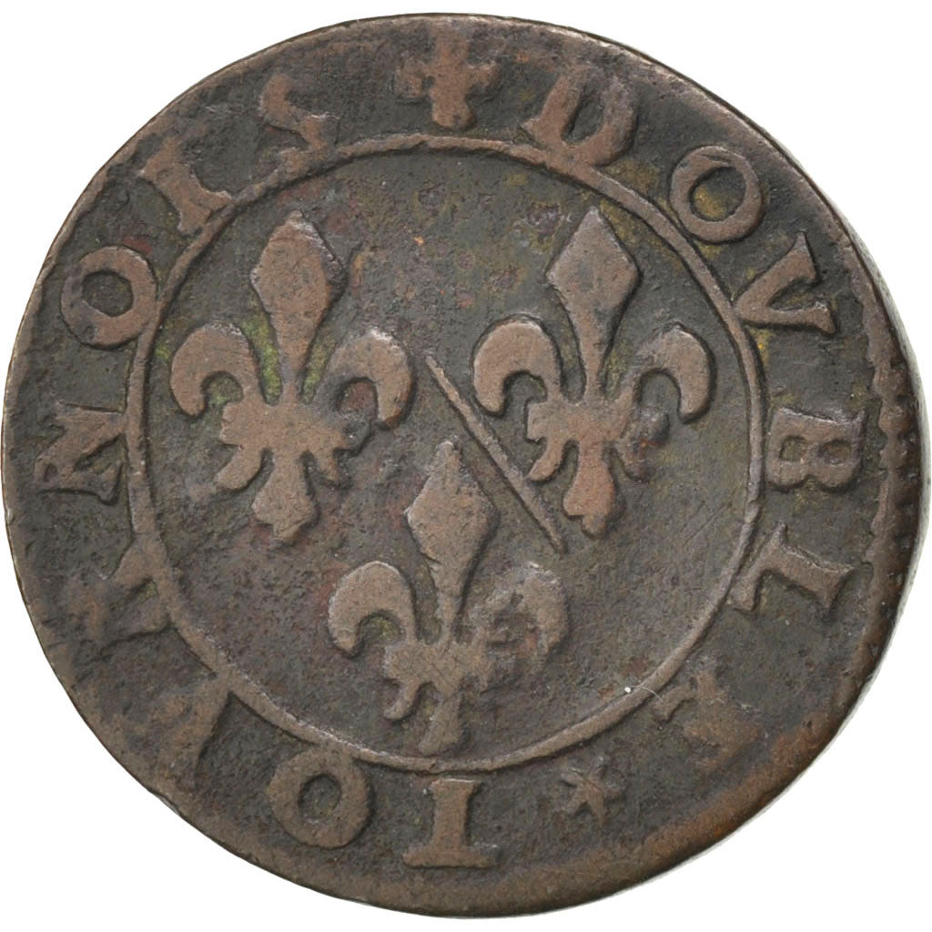 Régions françaises, CHÂTEAU-REGNAULT, 2 Deniers, Tournois, Cuivre, TTB