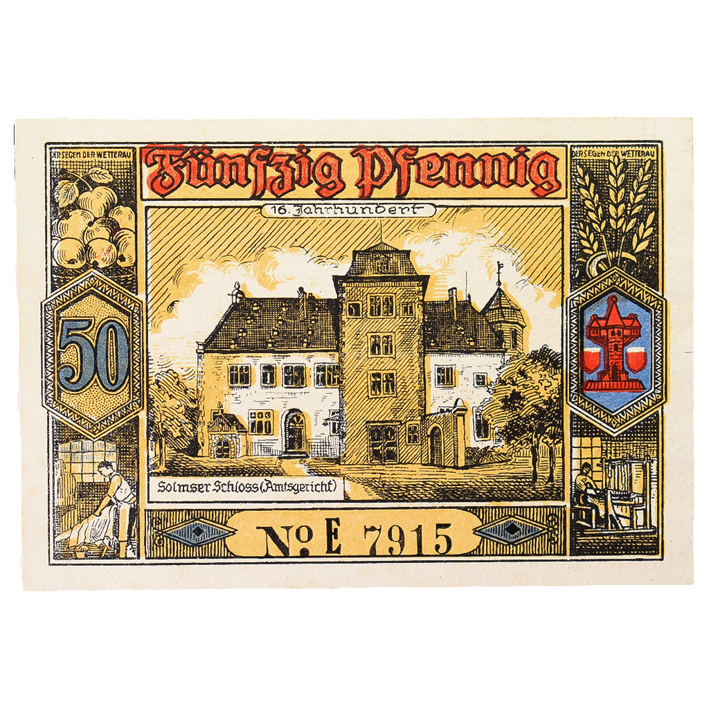 Banconote, Germania, Butzbach Stadt, 50 Pfennig, Maison, 1921, 1921-05-06, SPL