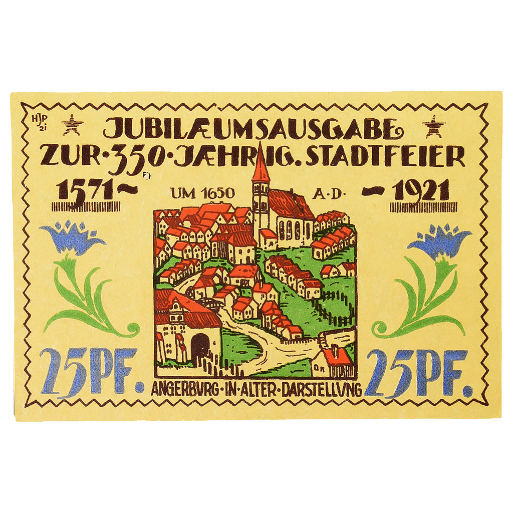 Banknote, Germany, Angerburg, 50 Pfennig, paysage, 1921, UNC(60-62), Mehl:33.1