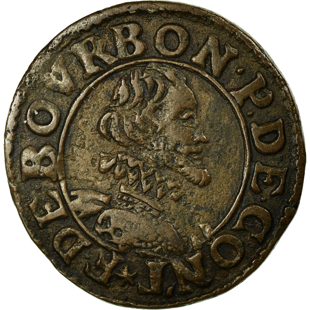 FRENCH STATES, CHÂTEAU-REGNAULT, 2 Deniers, Tournois, Kupfer, SS+, CGKL:664