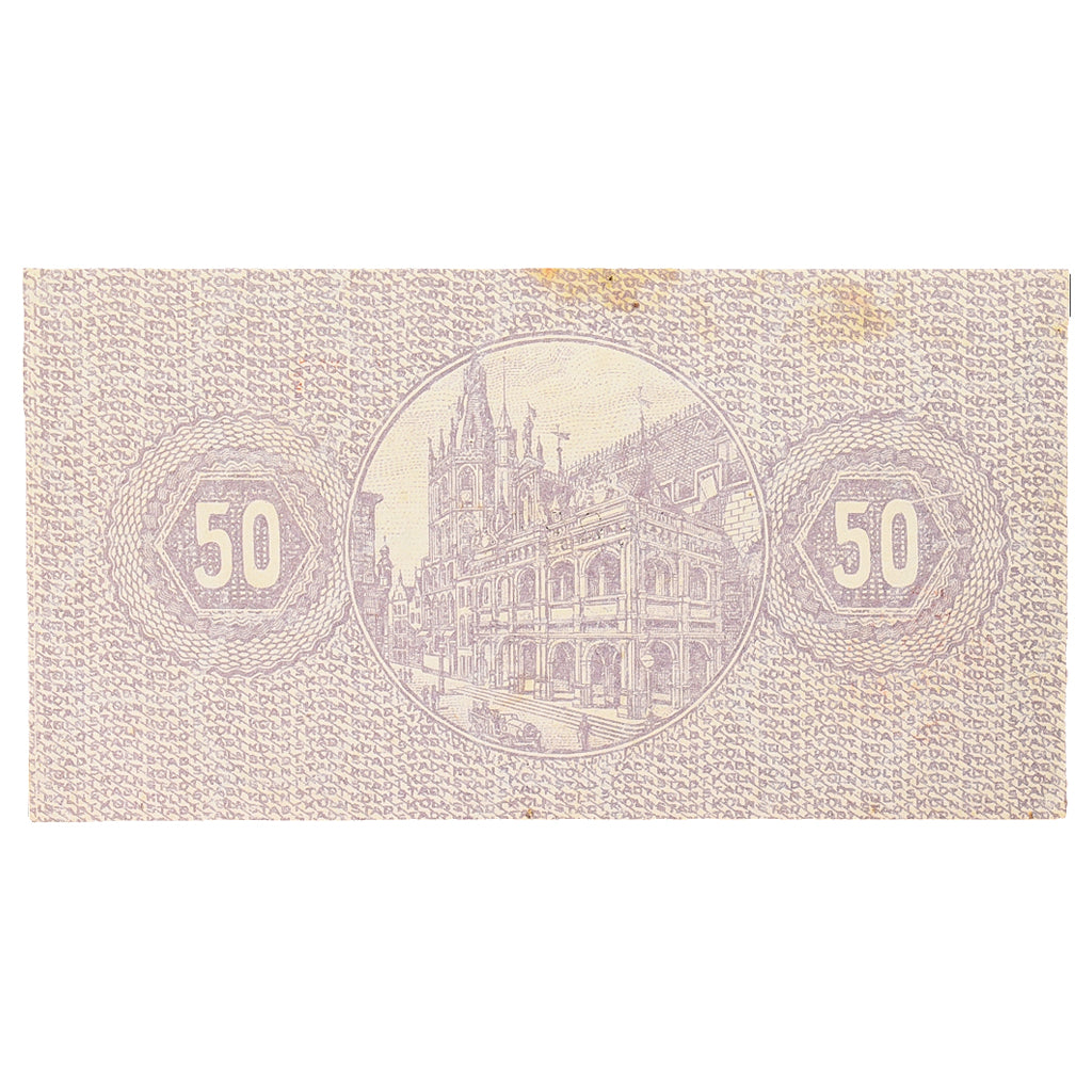 Banknot, Niemcy, Cöln, 50 Pfennig, Monument, 1918, 1919-06-01, UNC(60-62)