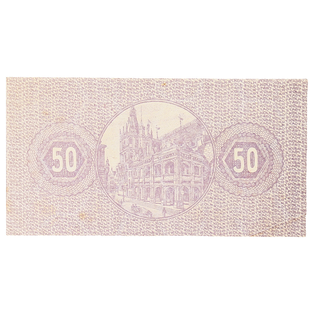 Banknot, Niemcy, Cöln, 50 Pfennig, monument 1, 1918, 1919-06-01, UNC(60-62)