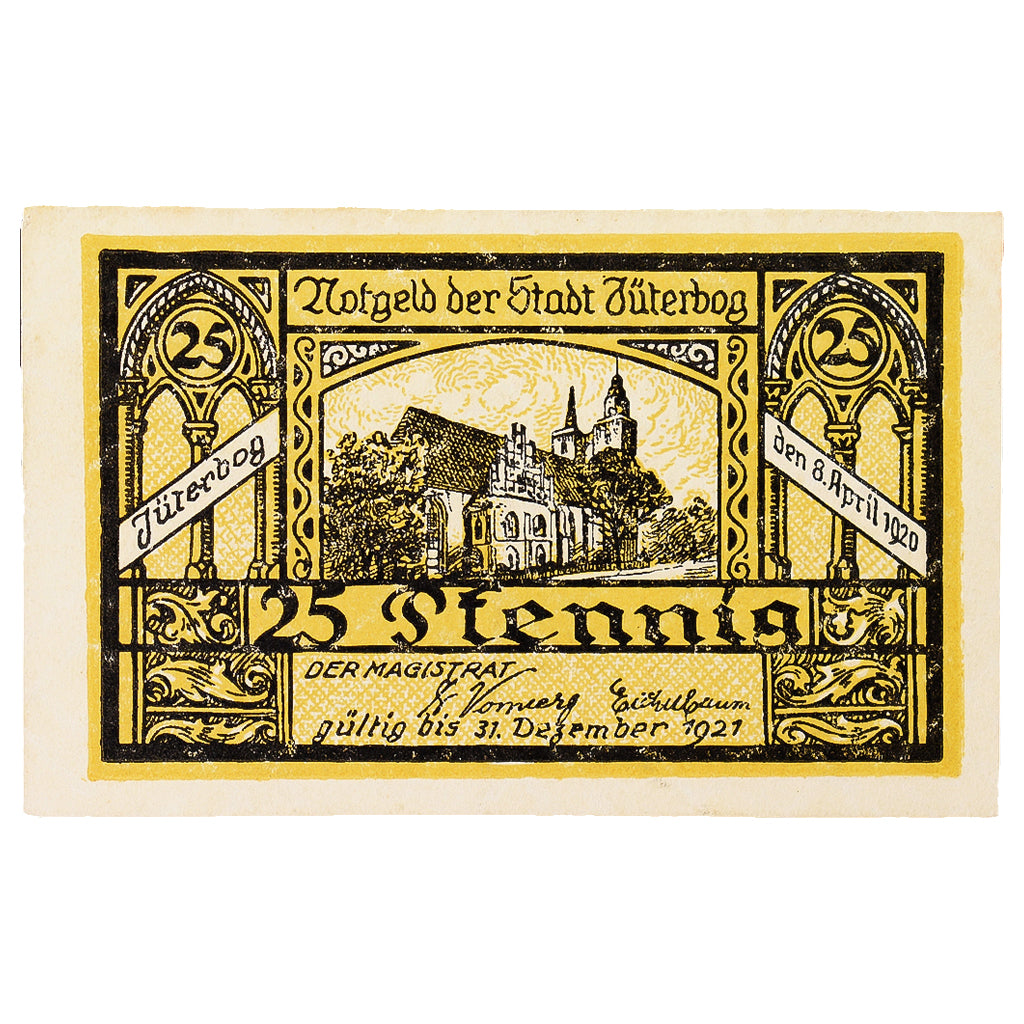 Geldschein, Deutschland, Jüterbog, 25 Pfennig, paysage 1, 1920, 1920-10-01